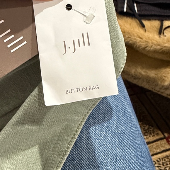 J. Jill light green button front utility jacket NWT 
 size Large - Picture 7 of 7
